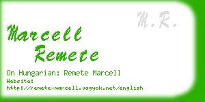 marcell remete business card